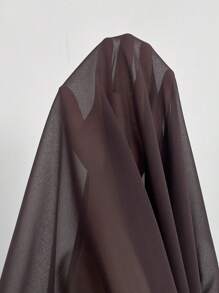 Maweii Plus Size Woven Elegant 2-Button Vest Suit Set - Coffee Brown - View 7