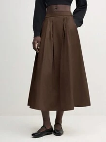 BizChic Chân váy xếp ly màu nâu cà phê, thiết kế xẻ tà, có túi, thanh lịch, phù hợp cho công sở thành thị hàng ngày, mang phong cách lãng mạn thập niên 90, thích hợp cho Giáng sinh, Năm mới, Ngày Valentine, Tiệc tùng, Bãi biển, Lễ tốt nghiệp, Thời trang, Lễ hội, Kỳ nghỉ, Khách dự đám cưới, Bữa trưa muộn, Sân bay, Nhiều dịp khác nhau. - màu nâu - Xem 7