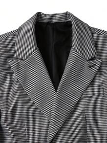 Manfinity Mode Men's Autumn Striped Lapel Long Sleeve Jacket And Pants Business Suit Set,Boyfriend Gifts - Black and White - View 7