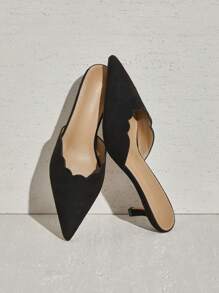 SHUZIA Scarpe da donna con tacco alto, a punta,  nero, con suola ondulata, slip-on, per uso quotidiano - nero - Visualizzare 4