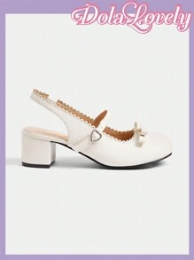 Dola Lovely 蝴蝶结装饰法式玛丽珍优雅女士高跟鞋