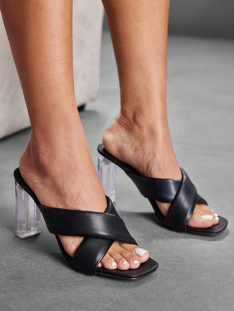 CUCCOO SZL Women Square Toe Stiletto High Heel Sandals, Fashionable & Sexy Lady Heels For Summer Vacation, Night Party, Club, Date, Party Outfit