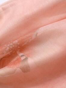 DAZY Women V-Neck Floral Drawstring Waist Cap Sleeve Mid-Length Dress - Pink - View 10