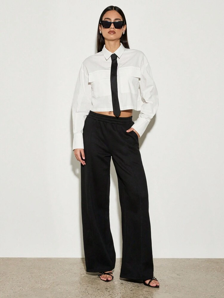 Cozy Fleece Wide Leg Lounge Pants