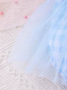 Baby Girl Fashion Summer New Cute Suspender Bodysuits - Blue - View 8