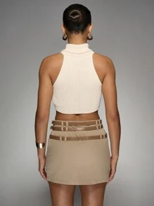 MISSGUIDED 三重腰带迷你裙