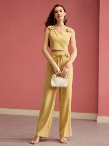 MOTF PREMIUM TAILORED STRAIGHT LEG PANTS - Yellow - View 6