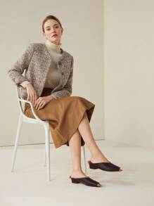MOTF PREMIUM FAUX FUR SLIP-ON PUMPS FOR WOMEN, VALENTINES - Coffee Brown - View 7