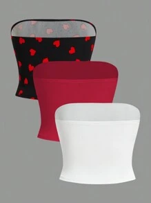 Solflare Plus Size Women Summer Minimalist Fitted Tube Top, Casual Daily Wear