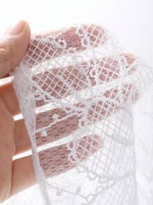 DAZY 夏季新款宽松蕾丝透明感罩衫女士休闲度假风格 - 白色 - 查看 4