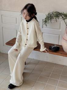 DAZY Tween Girl Knit Sweater Set, Autumn - Apricot - View 8