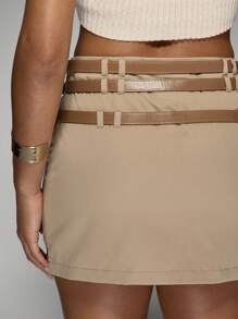 MISSGUIDED 三重腰带迷你裙