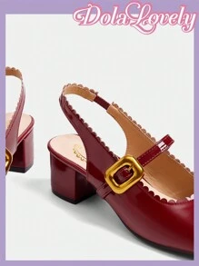 Dola Lovely Bowknot Mary Jane High Heel Shoes, Elegant Girly Design