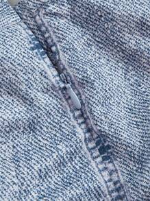 SHEIN MOD Women's High Waist Denim Effect Bow Skort , Summer Casual , College Students