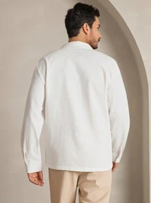Manfinity ModaGents Camisa tejida de manga larga con corte slim fit y estilo casual de moda para hombres jóvenes