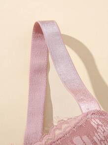 3pcs/Set Plus Size Lace Sheer Lift & Support Underwire Bras, Seamless & Comfortable Lingerie - Multicolor - View 5