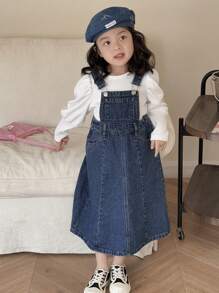 DAZY Vestido vaquero para niña, otoño