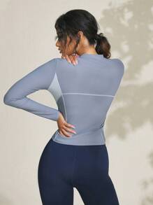 Urban Outdoor Wear High Elasticity Skin-Friendly Women's Outdoor T-Shirt & Top - Blue - View 2