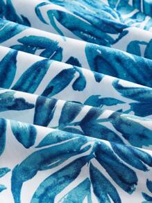 Vivid Eden Summer Women Tropical Print Cut Out Cami Long Dress,Vacation Style