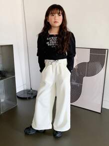 DAZY Tween Girl Fall Pants - White - View 7