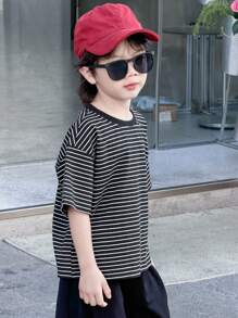 DAZY 男孩 T 恤 - 黑色 - 查看 1