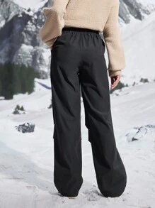 In My Nature Pantalones de senderismo para mujer con cintura con cordón y bolsillos inclinados, para otoño/invierno