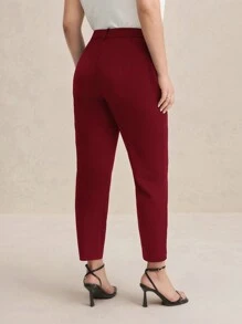 BizChic 加大码干净彩色针织修身低弹力休闲裤黑色裤子商务女士秋季女士浪漫、时尚、百搭；适合夏季度假，舒适