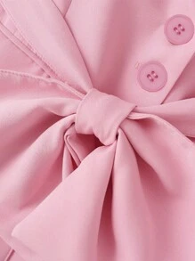 Franclia 1 Women's Casual & Elegant Blazer Jacket With Waist Belt & Butterfly Decor