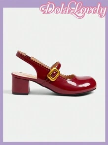 Dola Lovely Bowknot Mary Jane High Heel Shoes, Elegant Girly Design