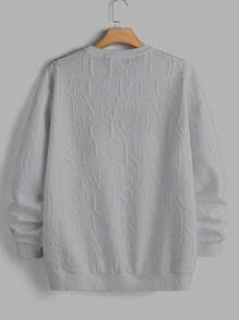 Manfinity Homme Men's Round Neck Long Sleeve Simple Graphic Top And Pants Casual Outfit