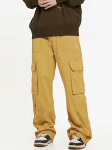 Manfinity Hypemode Loose Fit Men's Flap Pocket Side Cargo Pants