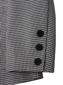 Manfinity Mode Men's Autumn Striped Lapel Long Sleeve Jacket And Pants Business Suit Set,Boyfriend Gifts - Black and White - View 5