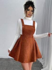Calvaya Women Plain Color Short Casual Strap Dress