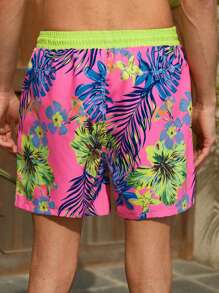 Manfinity VDAYZ Pantalones cortos de playa casuales, sencillos y de moda para hombres, para uso diario