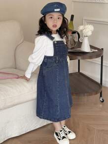 DAZY Vestido vaquero para niña, otoño