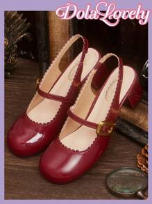 Dola Lovely Bowknot Mary Jane High Heel Shoes, Elegant Girly Design