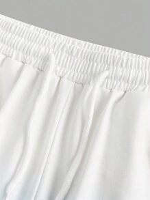 SHEIN Vacaura 2pcs/Set Teen Boy Letter Print Gradient Short Sleeve Top And Pants Set - Multicolor - View 5