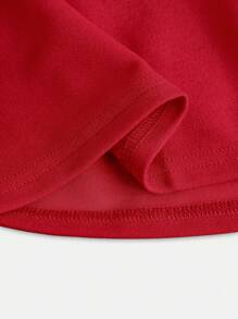 Girlism Vestito a-line rosso lavorato a maglia con spalle scoperte e cintura in vita per ragazze adolescenti, stile vintage per vacanza, festa, matrimonio, San Valentino