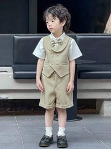 DAZY 男童秋季绅士风服装 - 灰色 - 查看 2