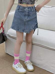 DAZY Pantalones cortos vaqueros para niña preadolescente, conjuntos de ropa de verano para niñas, ropa de regreso a la escuela