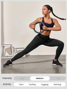 GLOWMODE Leggings taille haute de 24 pouces, avec contrôle du ventre sans couture, fesses sculptées, jambes avec coutures et dos en V. Convient pour l'entraînement à impact moyen, la course, la gym