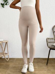 SHEIN Leggings de maternidad ajustables a la cintura, pantalones pitillo, pantalones jogger, pantalones ciclistas