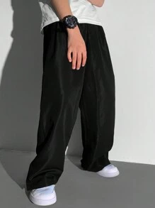 SHEIN Tween Boy Academy Striped & Solid Pants Set - Multicolor - View 6