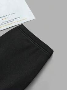 SHEIN LUNE Thermal Lined Leggings 2pcs/Set Women's Thermal Lined Leggings, Black & White, Autumn/Winter