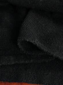 Anewsta Hand-Sewn Pearl & Sequin Embellished Delicate Knitted Sweater Dress - Black - View 8