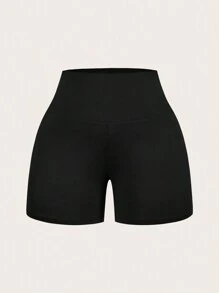 SHEIN Essnce Đồ thể thao nữ cỡ lớn, Bộ 4 món, Bộ đồ nữ, Đồ tập yoga, Đồ mặc ngoài, Bộ đồ mùa hè, Bộ đồ tập thể dục, Quần bó, Quần bó, Bộ đồ đen - màu đen - Xem 5