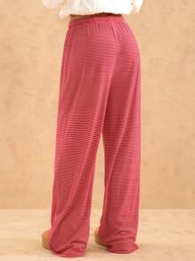 Forever 21 Casual Home Red And White Striped Pants - Rust Brown - View 2