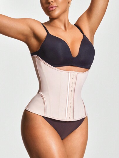 Shapelle Forme Pantalones de mujer de unicolor, con parches y botón en la cintura, casuales y sencillos