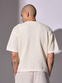 SUMWON Crop Fit Short Sleeve Knit Tee - White - View 2
