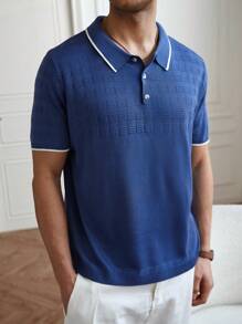 Manfinity Homme Men's Casual Knit Sweater, Simple And Fashionable For Daily Wear - Multicolor - View 1